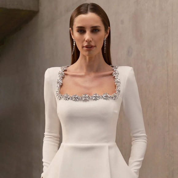 NADINE MERABI KIMBERLY WHITE DRESS - Picture 2 of 5